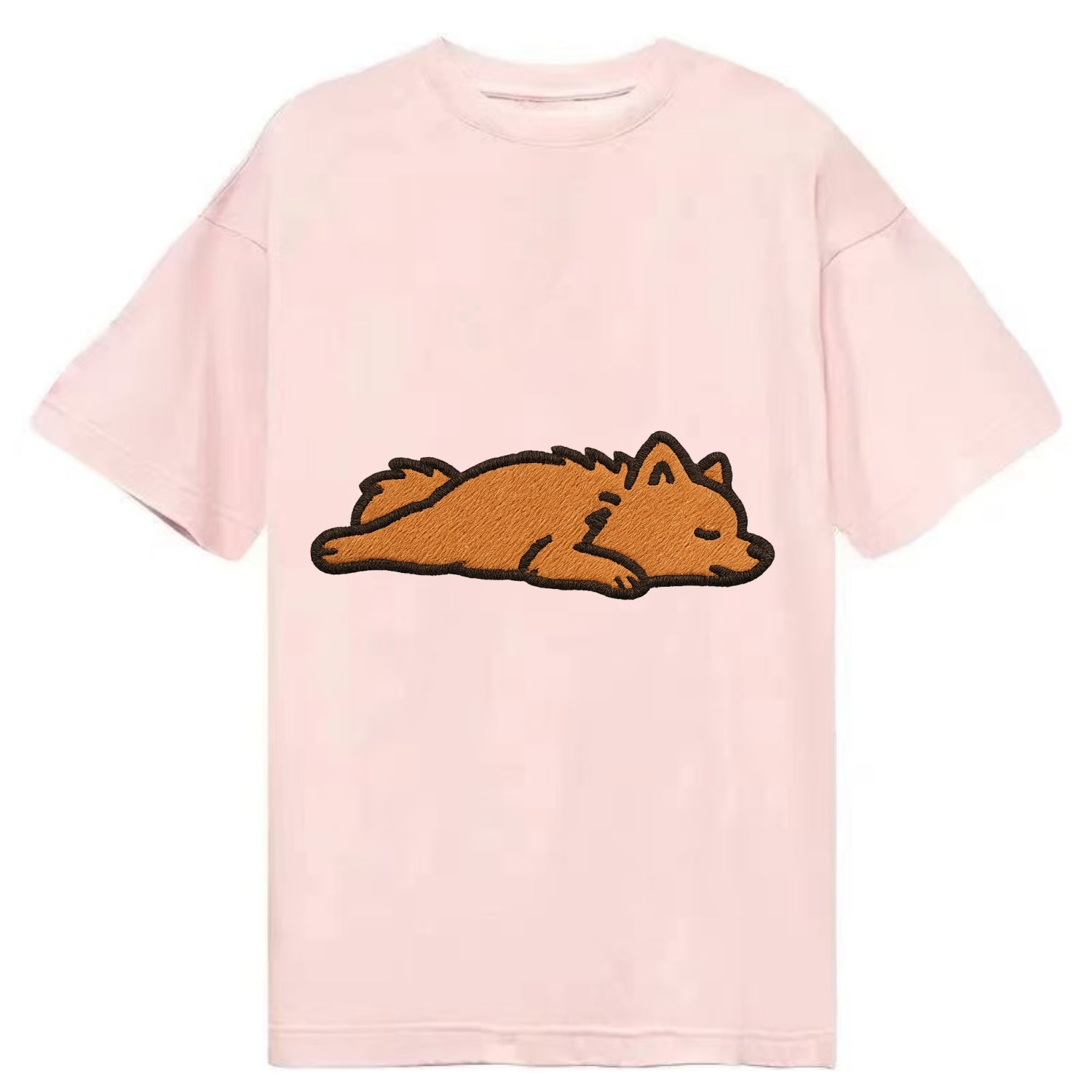 Pomeranian - Orange fluffy fully relaxed Classic T-shirt - Pink