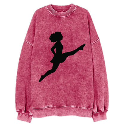 Irish step dancer Riverdance leap - Vintage Sweatshirt - Pink