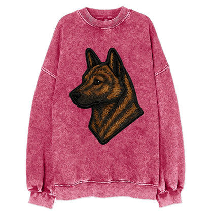 Kai Ken - Modern tiger dog logo with bol - Vintage Sweatshirt - Pink