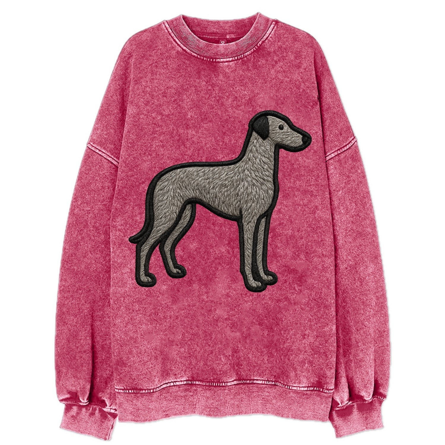Scottish Deerhound - Trendy hound silhou - Vintage Sweatshirt - Pink