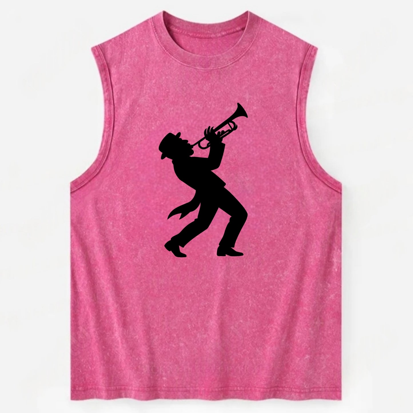 Trumpet player hitting high note - Vintage Washed Tank - Pink