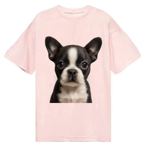Baby Boston Terrier Puppy - tuxedo markings, big round eyes, bat ears, - Classic T-shirt