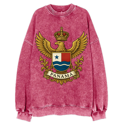 Panama Heritage Badge  - Vintage Sweatshirt - Pink