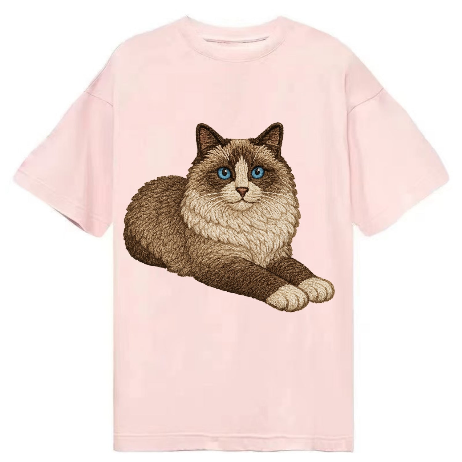 Ragdoll  relaxed lying down with head up Classic T-shirt - Pink
