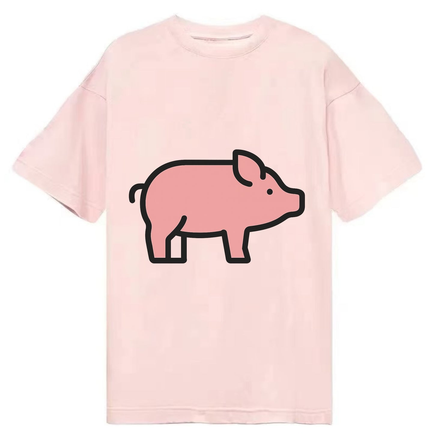 Pig - Pink farm pig flat side profile - Classic T-shirt - Pink