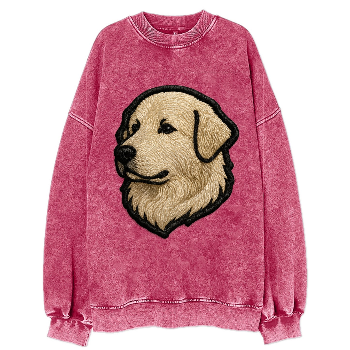 Great Pyrenees - Trendy fluffy giant des - Vintage Sweatshirt - Pink