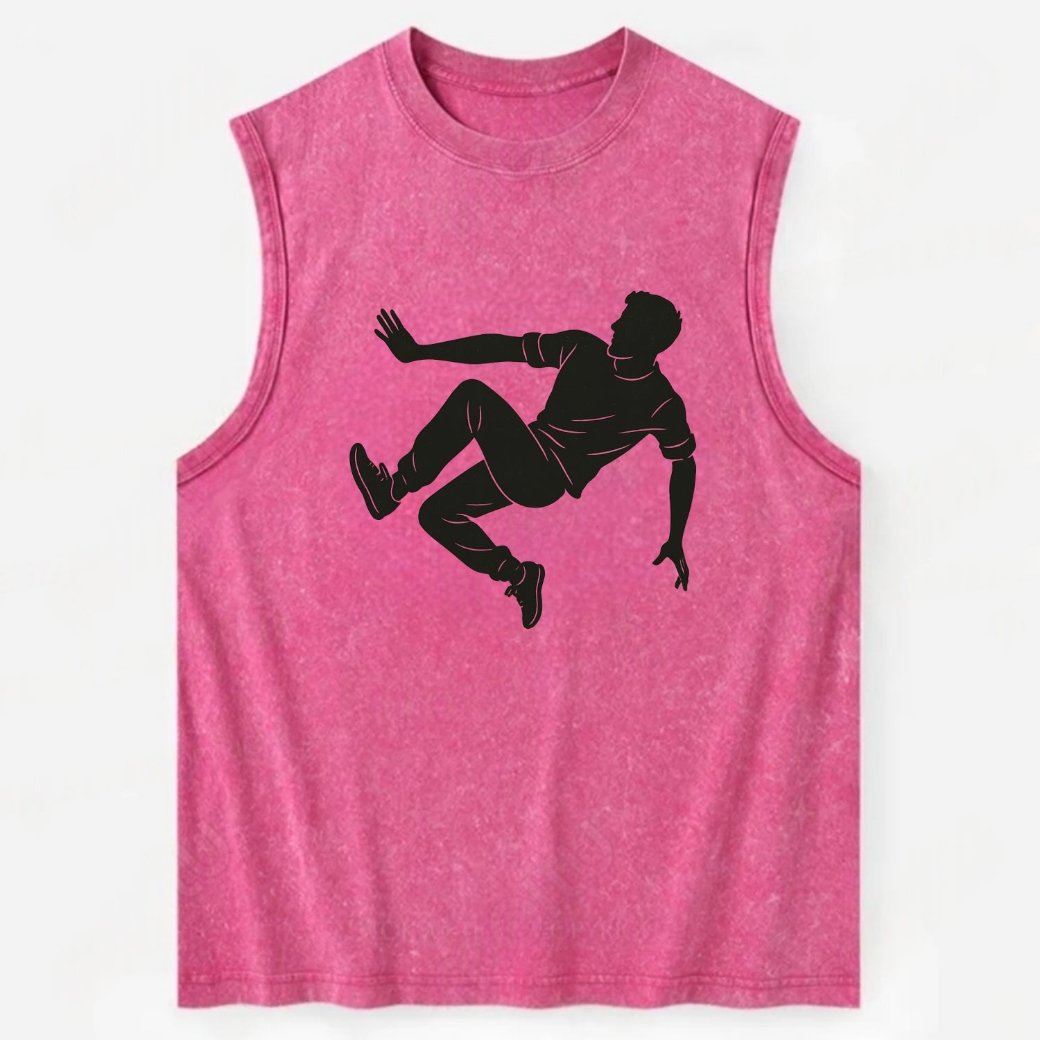 Parkour athlete wall run - Vintage Washed Tank - Pink