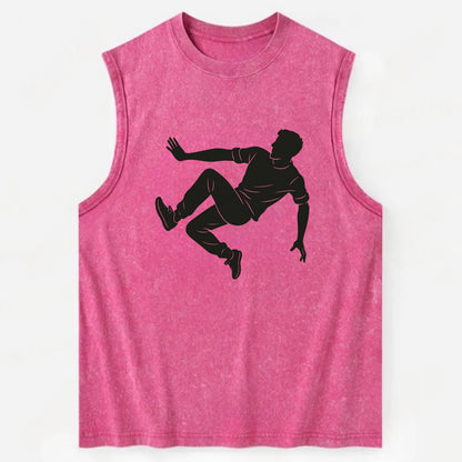 Parkour athlete wall run - Vintage Washed Tank - Pink