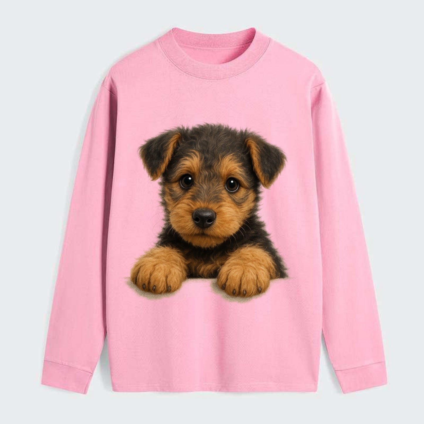 Airedale Terrier  - Classic Long Sleeve Shirt - Pink