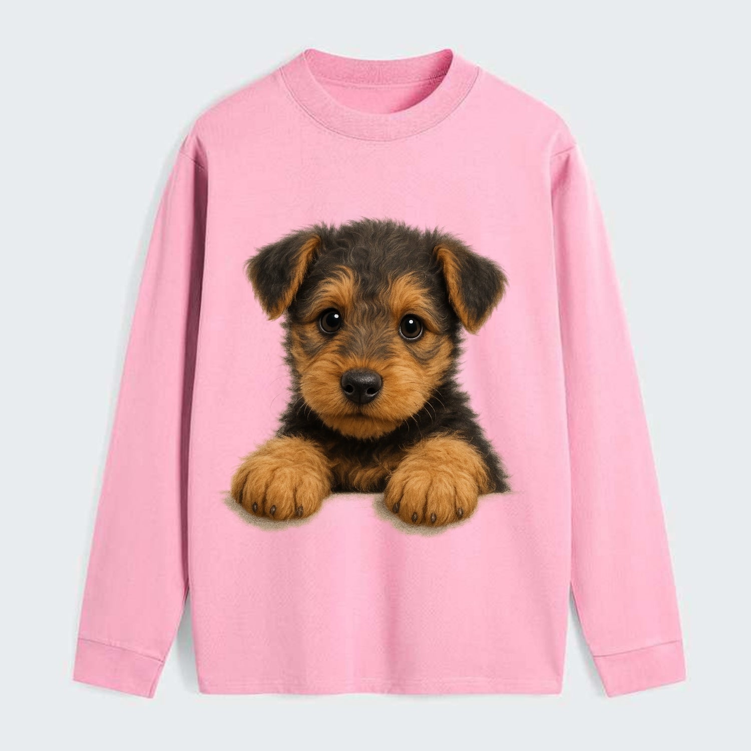 Airedale Terrier  - Classic Long Sleeve Shirt - Pink