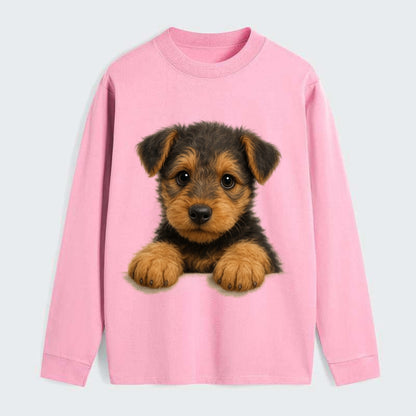 Airedale Terrier  - Classic Long Sleeve Shirt - Pink