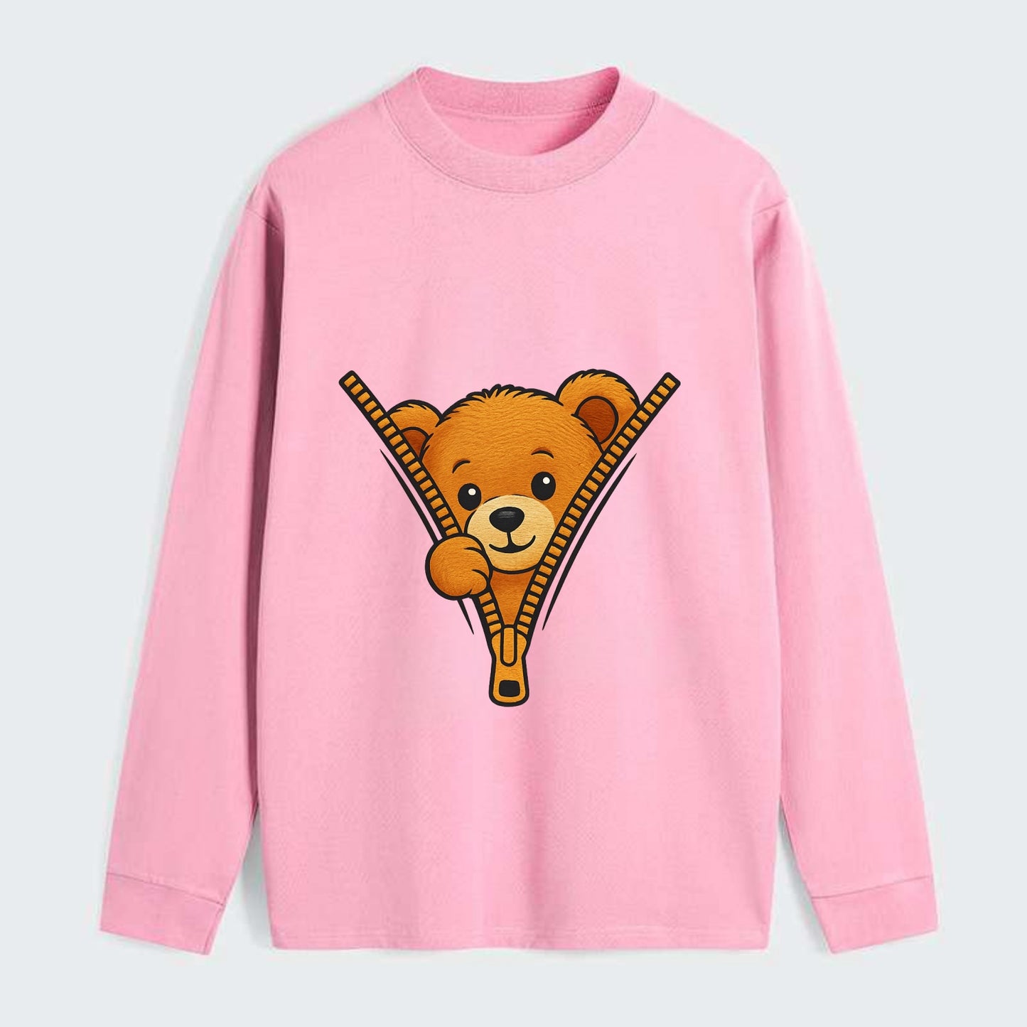 zipper bear - Classic Long Sleeve Shirt - Pink