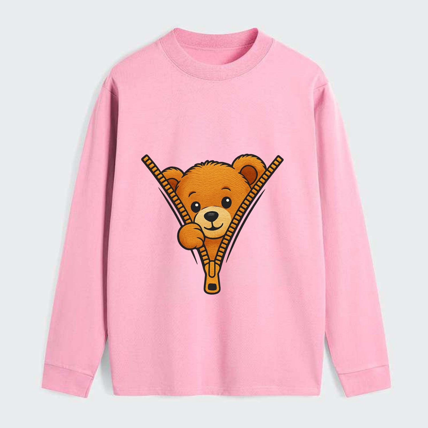 zipper bear - Classic Long Sleeve Shirt - Pink