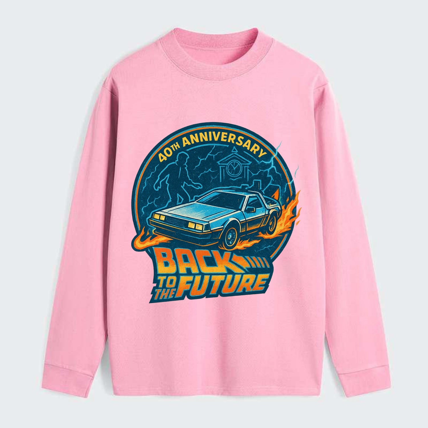 Back To The Future 40th Anniversary - Classic Long Sleeve Shirt - Pink
