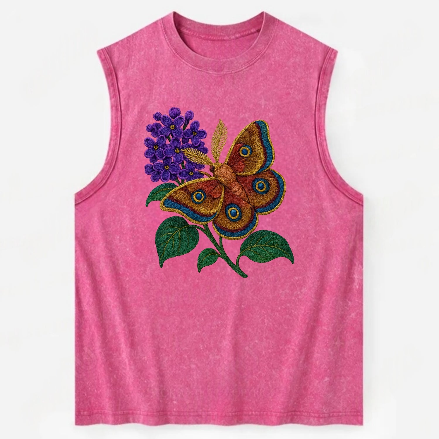 Polyphemus Moth - Vintage Washed Tank - Pink