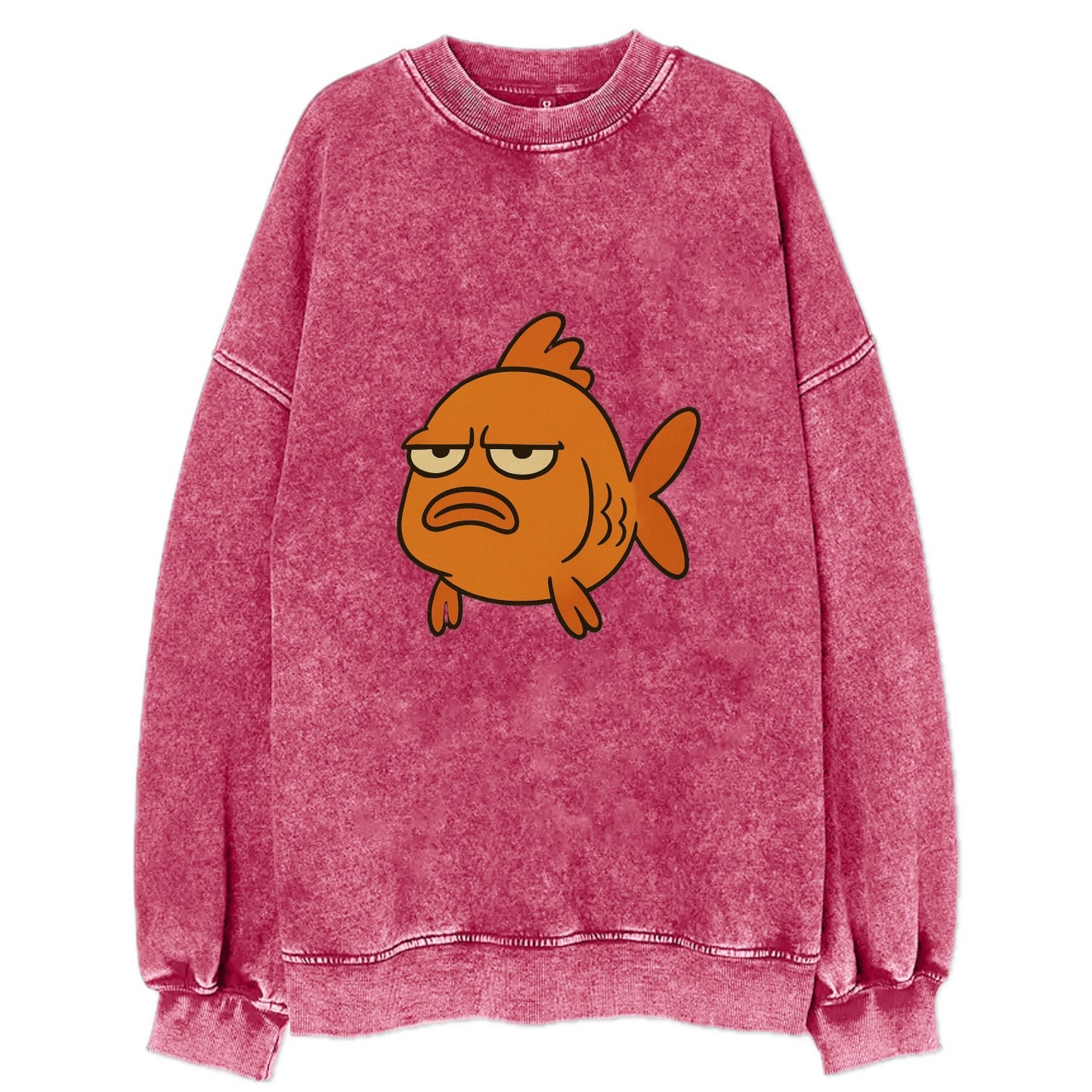 The Goldfish Judging Silently - Vintage Sweatshirt - Pink