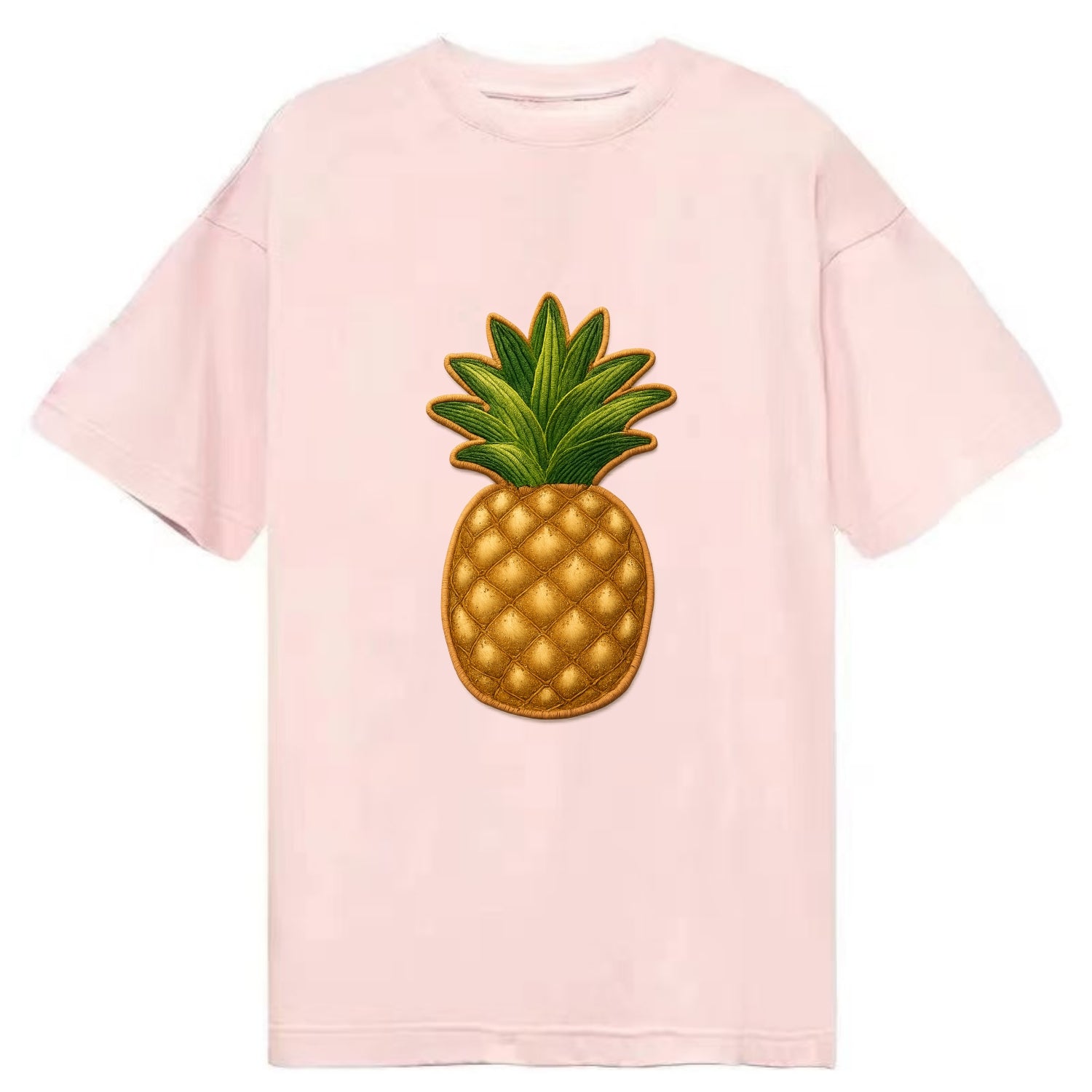PINEAPPLE CROWN - tropical fruit in yellow and green , hospitality - Classic T-shirt - Pink