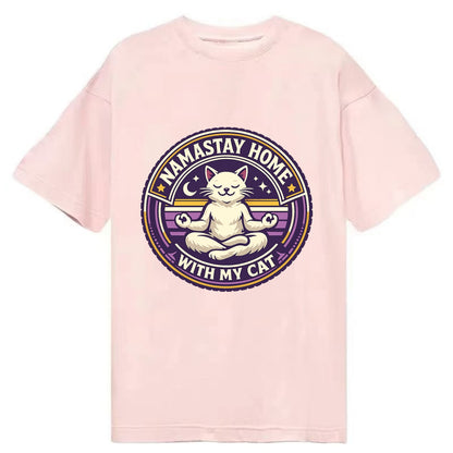 Zen Feline Retreat - Classic T-shirt - Pink