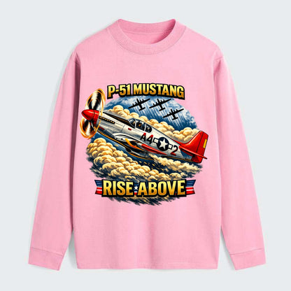 P 51 Mustang Rise Above - Classic Long Sleeve Shirt - Pink