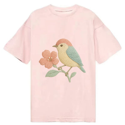 Peach Flowerpecker - Classic T-shirt - Pink