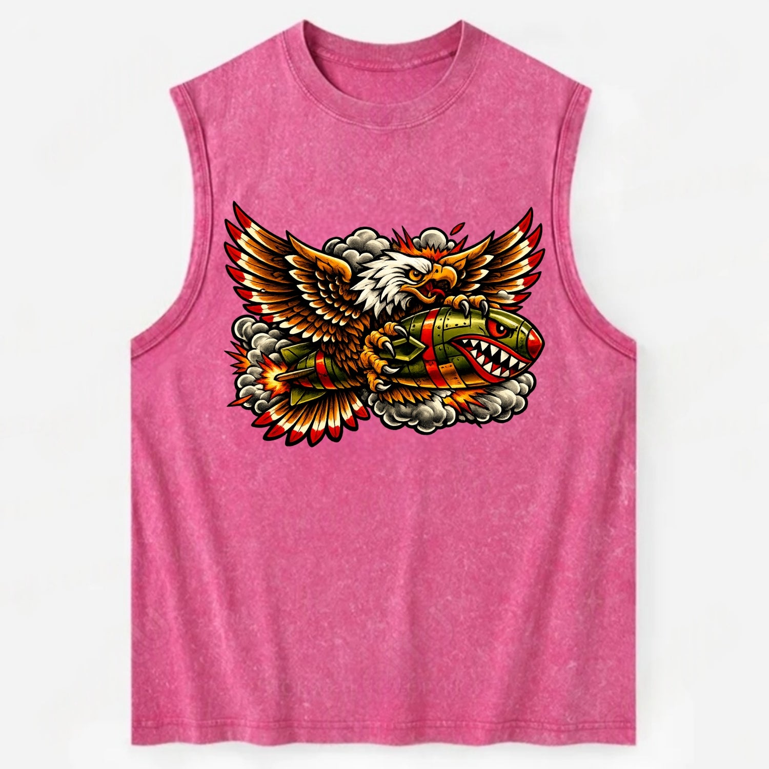 War Eagle Bomb - Vintage Washed Tank - Pink