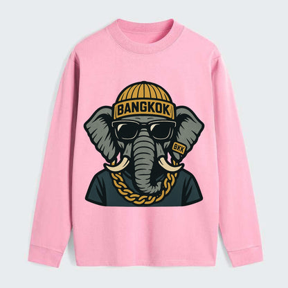 Bangkok Elephant - Classic Long Sleeve Shirt - Pink