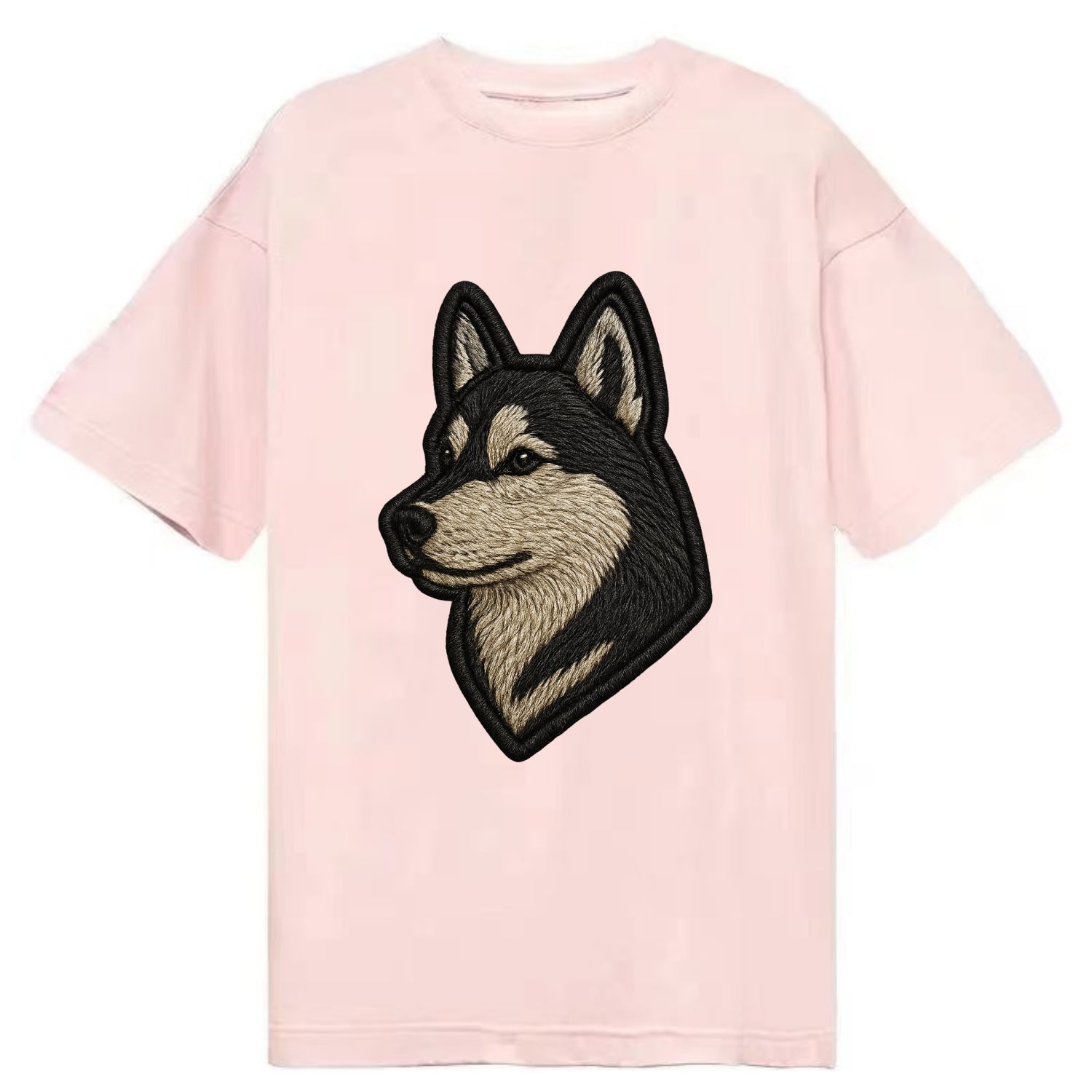 Siberian Husky - Contemporary wolf-like - Classic T-shirt - Pink