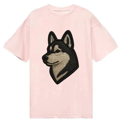 Siberian Husky - Contemporary wolf-like - Classic T-shirt - Pink