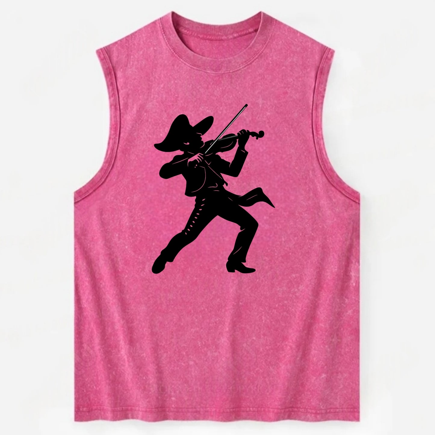 Mariachi violinist passionate performance - Vintage Washed Tank - Pink