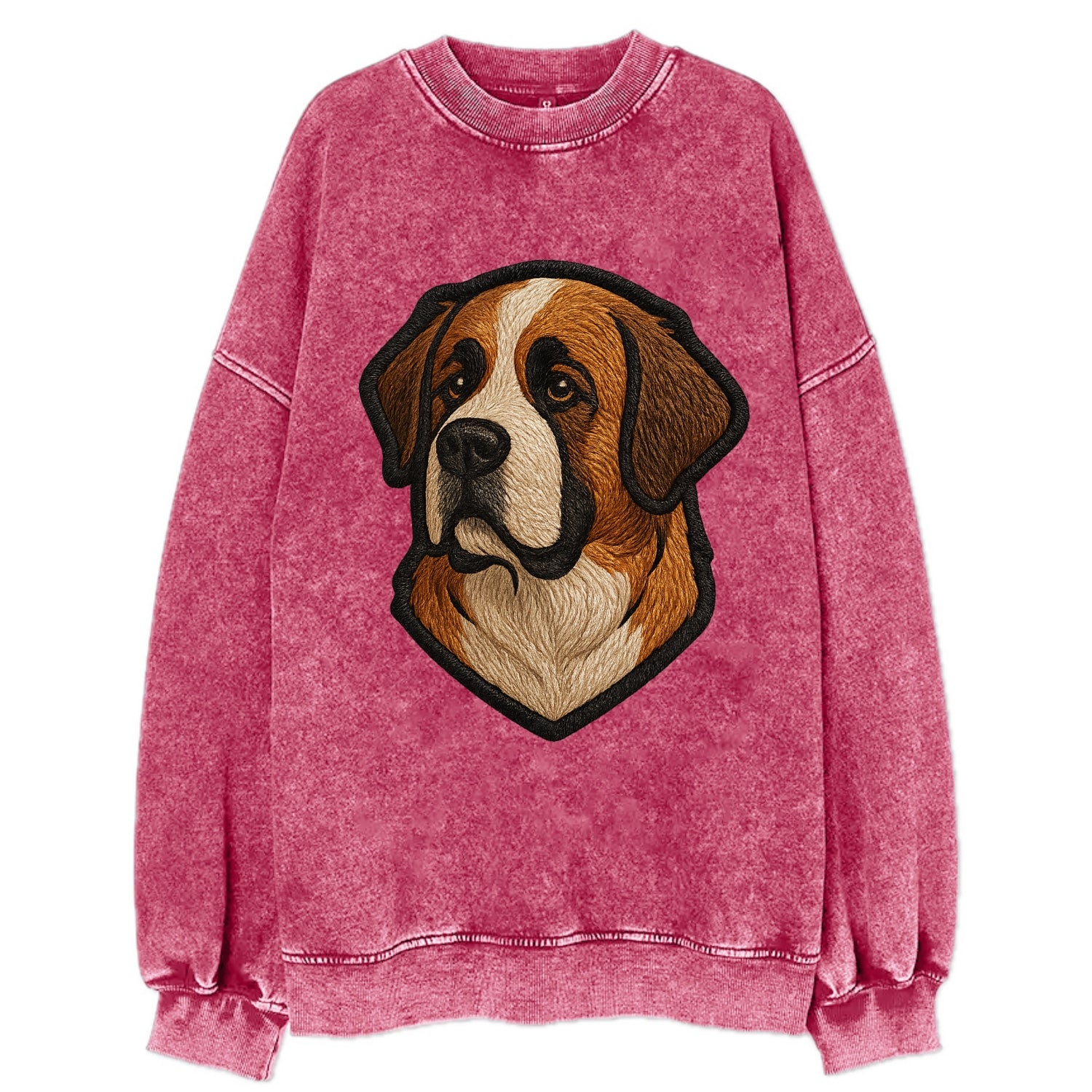 Saint Bernard - Modern gentle giant desi - Vintage Sweatshirt - Pink