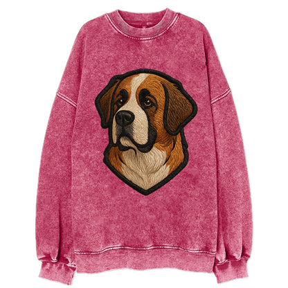 Saint Bernard - Modern gentle giant desi - Vintage Sweatshirt - Pink