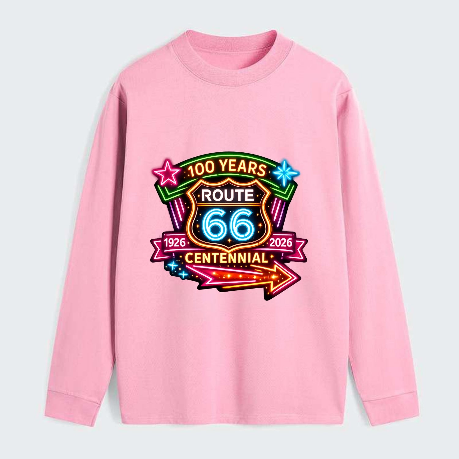 CENTENNIAL BADGE | 100 Years celebration emblem | 1926-2026 dates | - Classic Long Sleeve Shirt - Pink