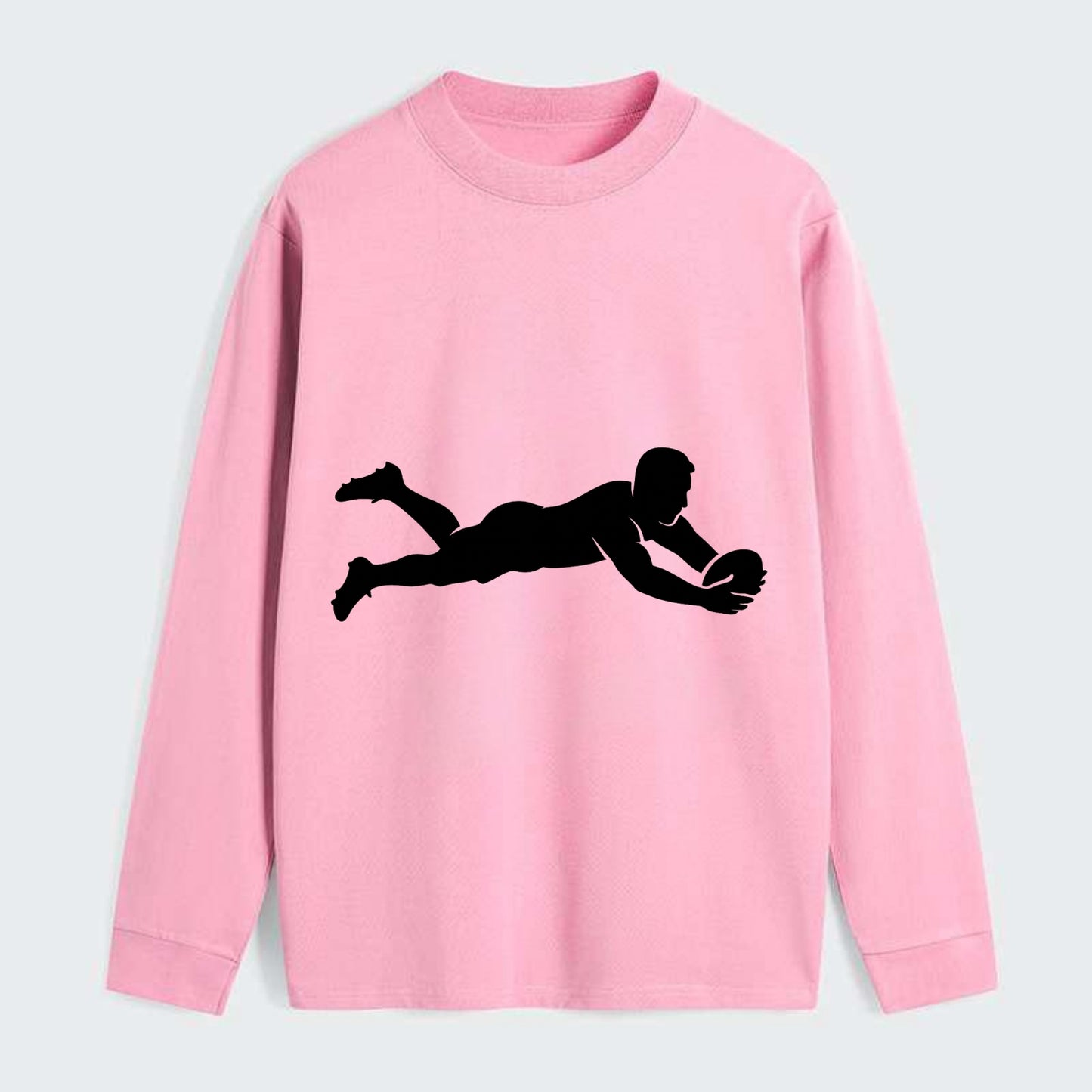 Rugby player diving for try - Classic Long Sleeve Shirt - Pink
