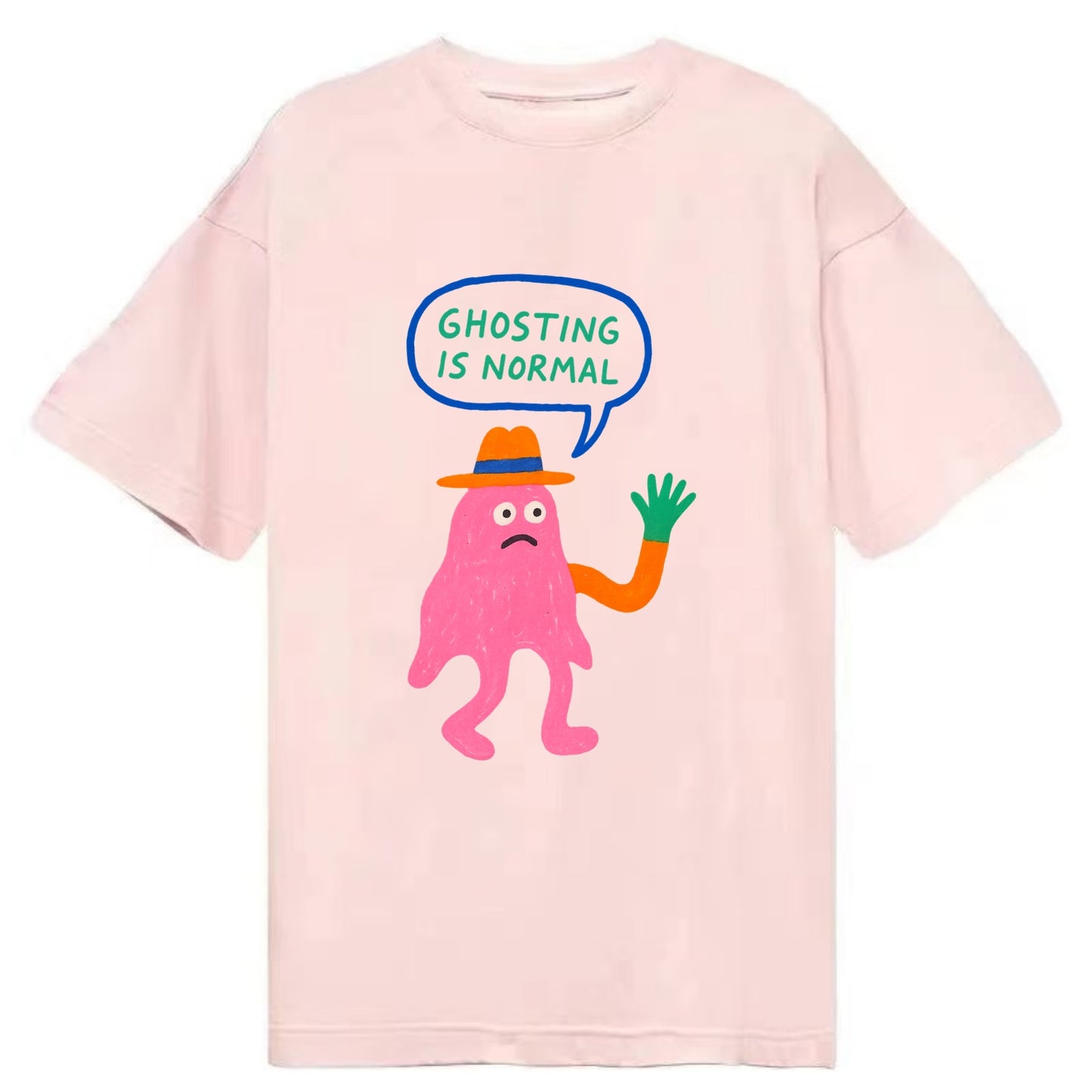 GHOSTING IS NORMAL | Transparent ghost texting - Classic T-shirt - Pink