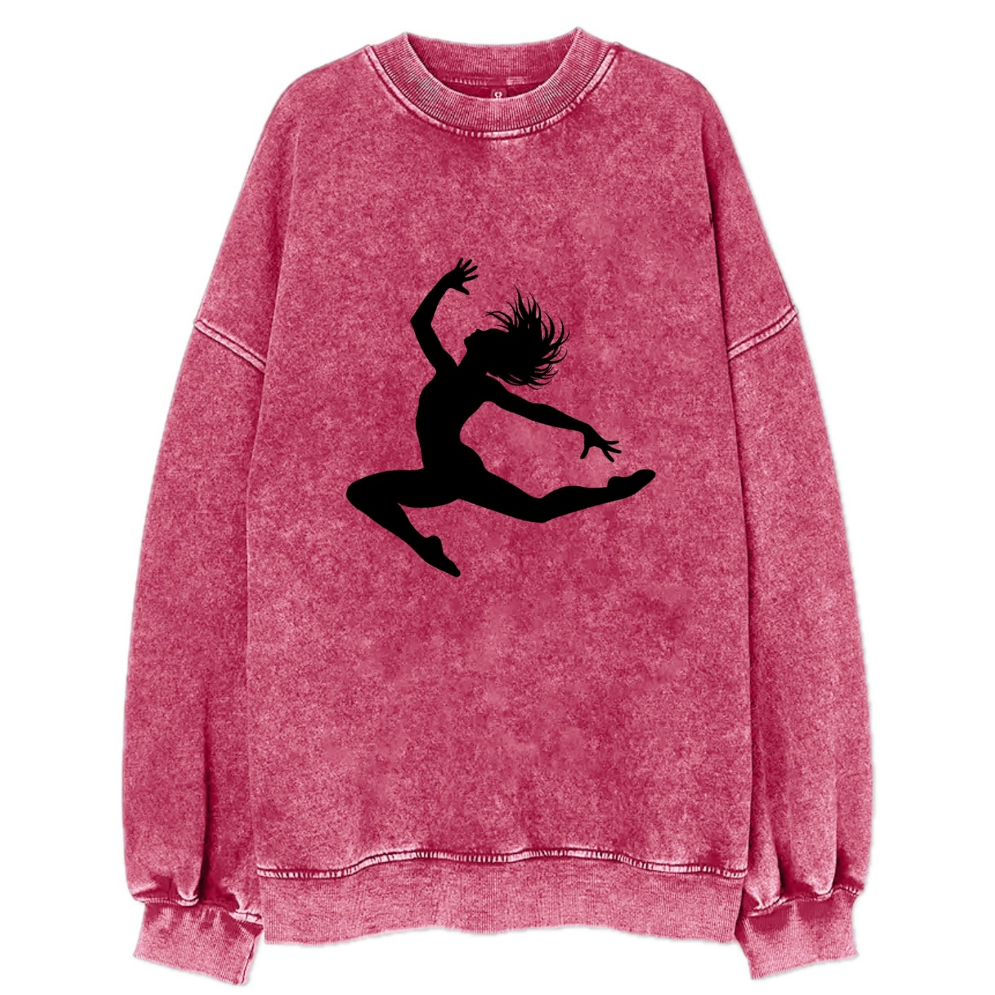 Contemporary dancer leap mid-air - Vintage Sweatshirt - Pink