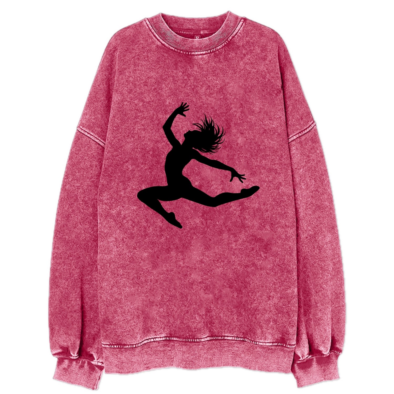 Contemporary dancer leap mid-air - Vintage Sweatshirt - Pink