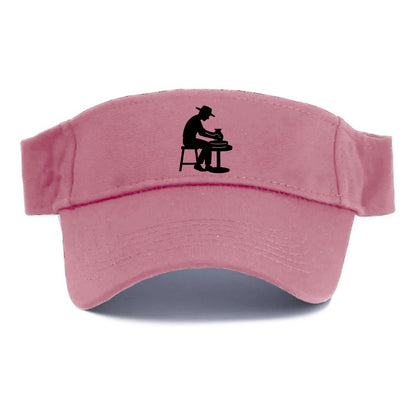 Potter shaping clay on wheel - Visor - Pink