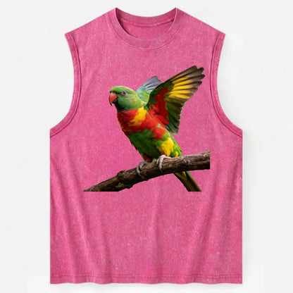Parrot - Vintage Washed Tank - Pink