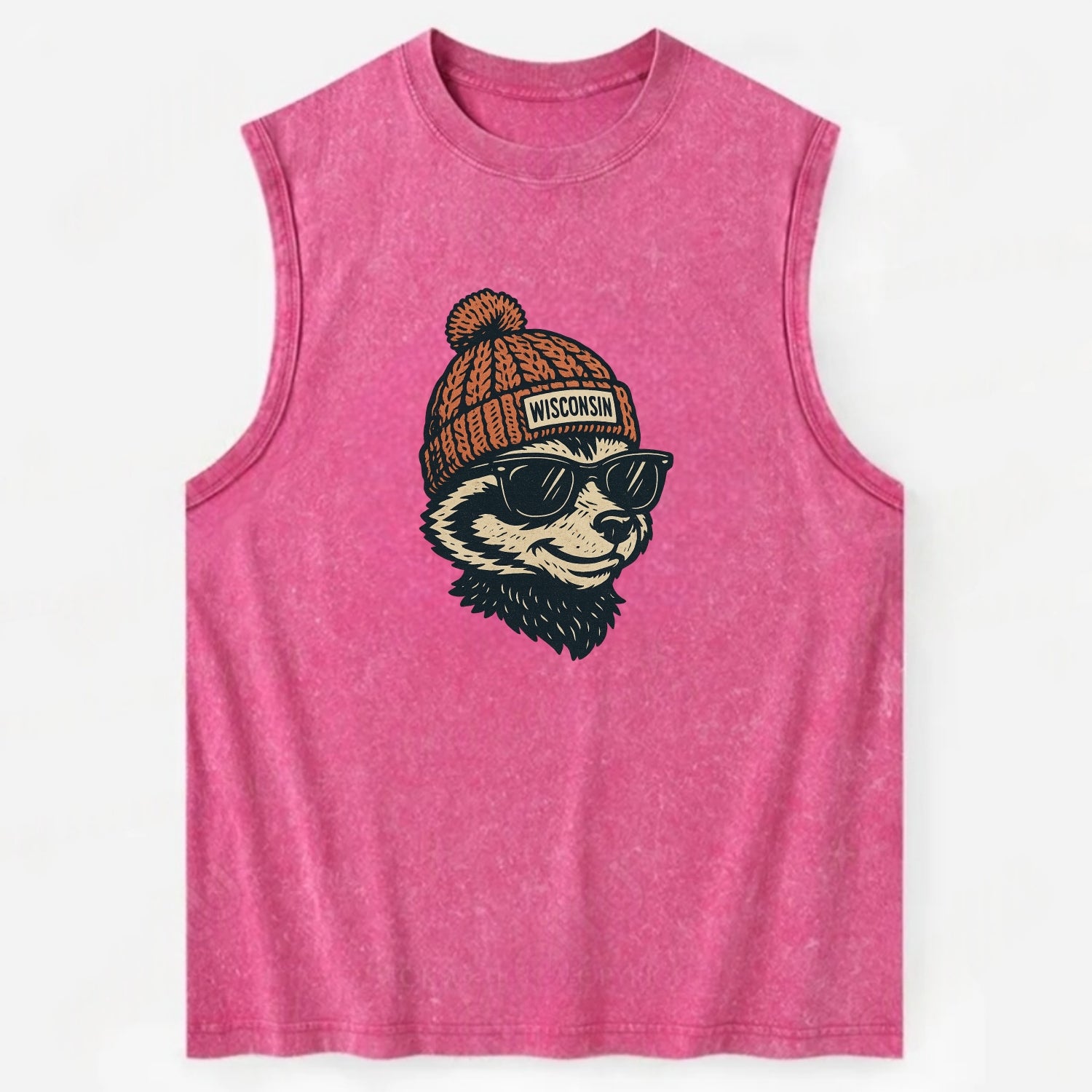 Madison Badge - Vintage Washed Tank - Pink