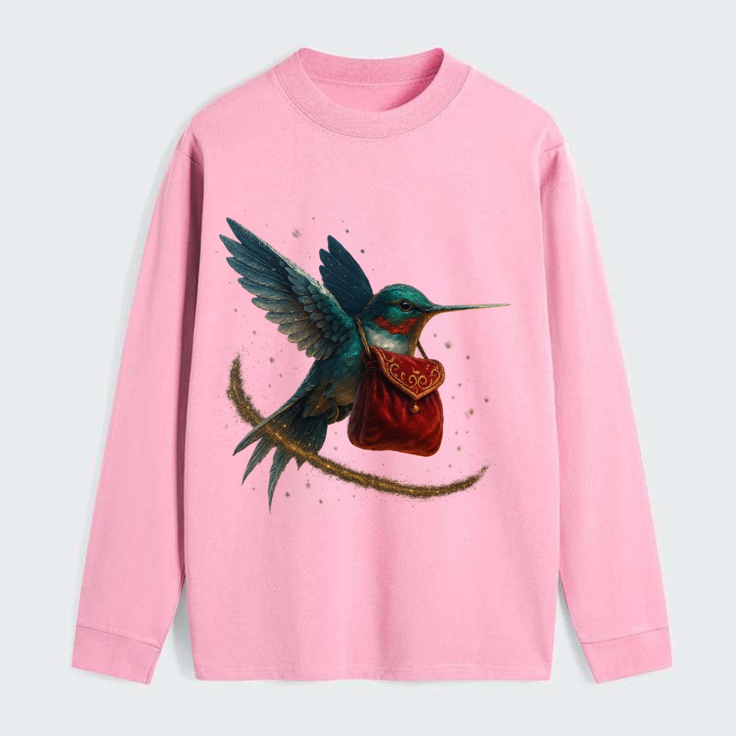 Frostbite Hummingbird Courier  - Classic Long Sleeve Shirt - Pink
