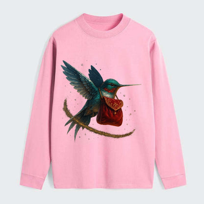 Frostbite Hummingbird Courier  - Classic Long Sleeve Shirt - Pink