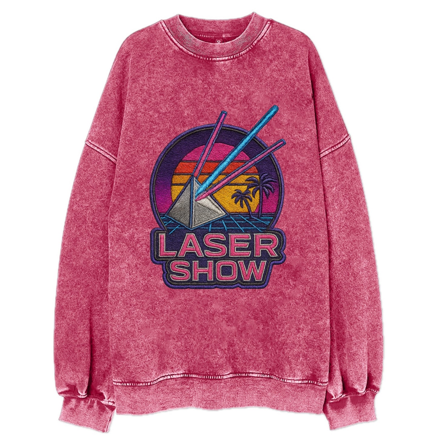 Laser Show - Vintage Sweatshirt - Pink