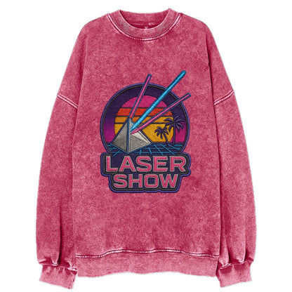 Laser Show - Vintage Sweatshirt - Pink