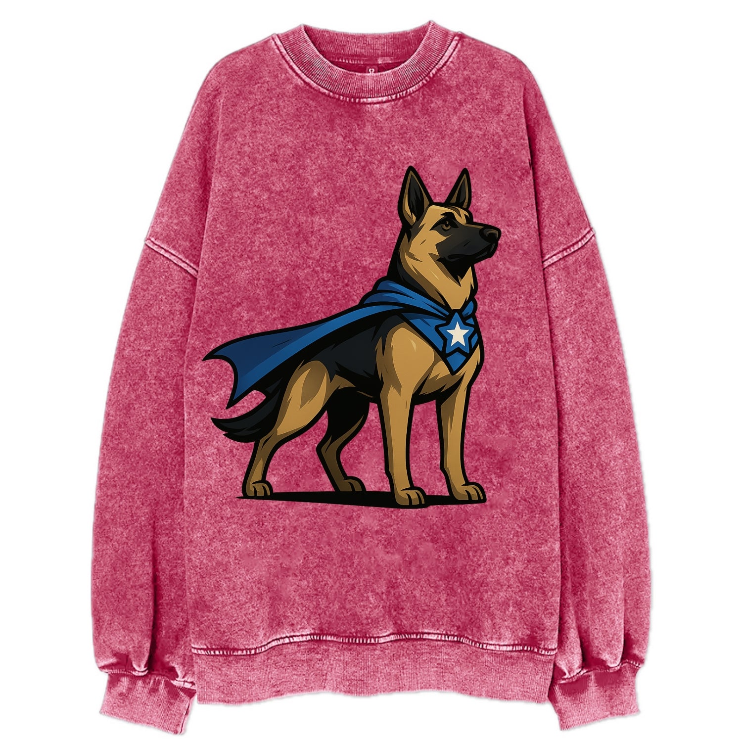 German Shepherd Patriotic Hero  - Vintag Vintage Sweatshirt - Pink