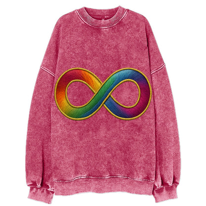 Infinity Symbol  - Vintage Sweatshirt - Pink
