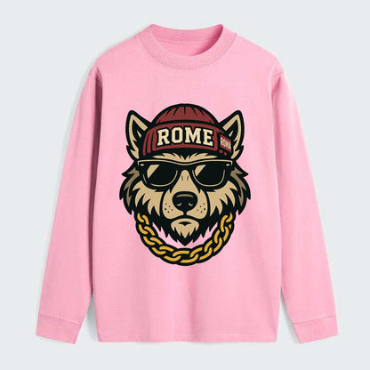 Rome Wolf - Classic Long Sleeve Shirt - Pink