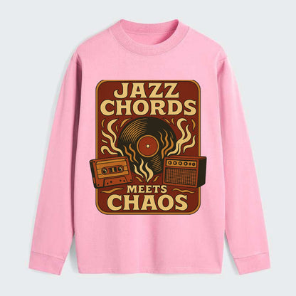 Jazz chords with hyperpop energy - "Jazz Meets Chaos" - unexpected - Classic Long Sleeve Shirt - Pink