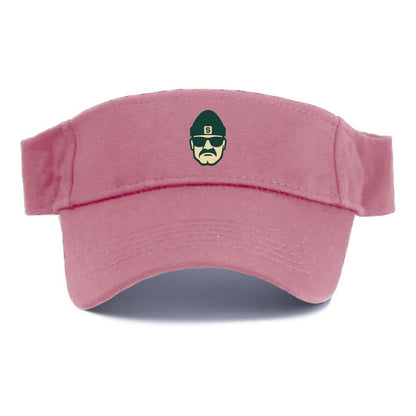 East Lansing Spartan wearing Michigan State beanie with S patch - Visor - Pink