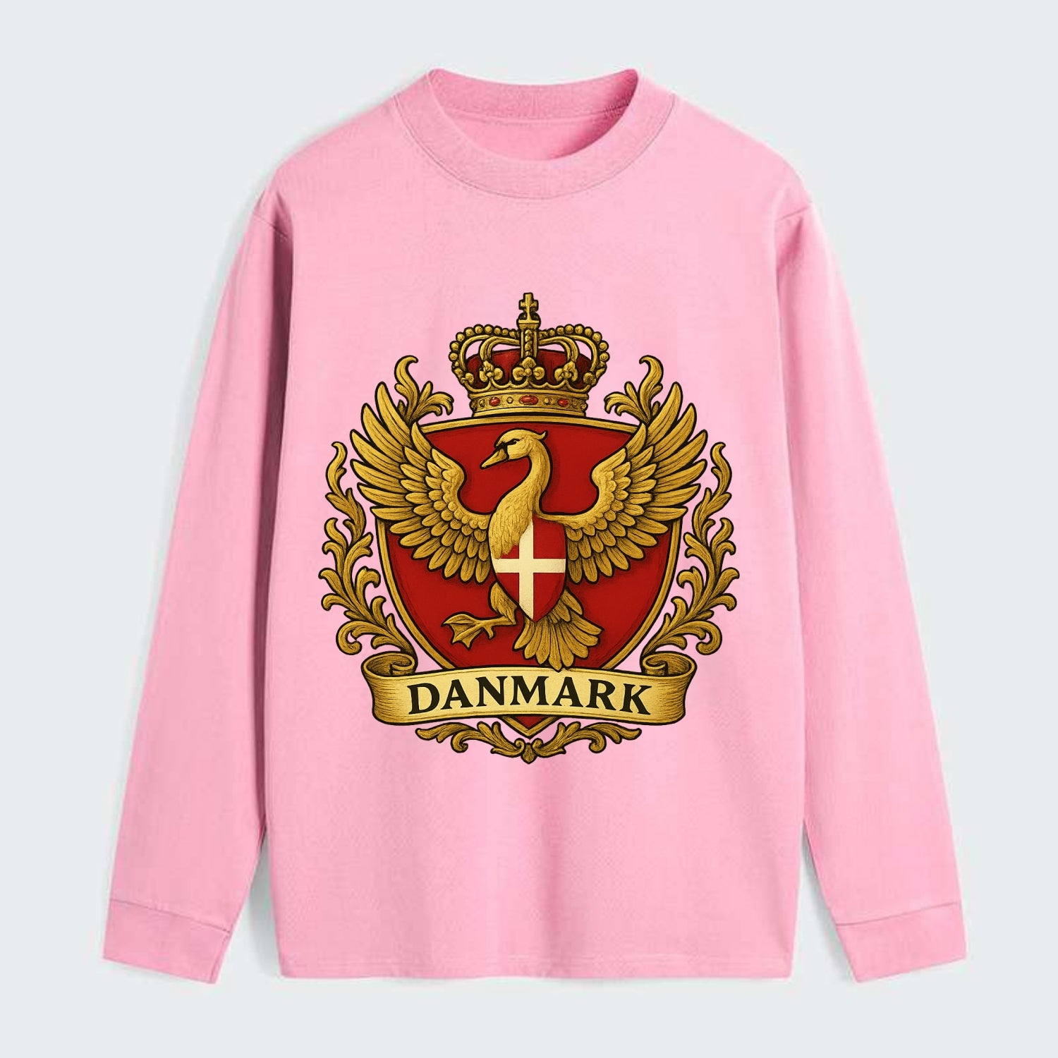 Denmark Heritage Badge - Classic Long Sleeve Shirt - Pink