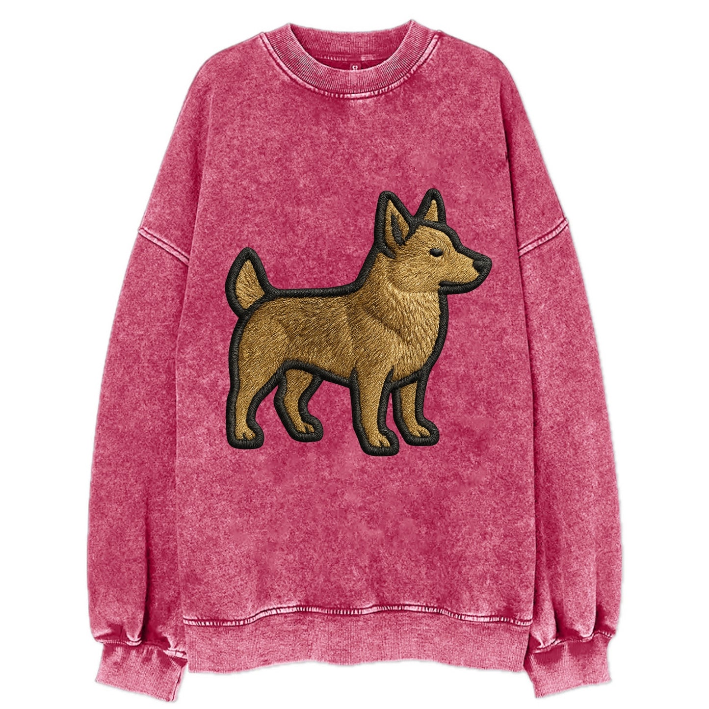 Swedish Vallhund - Contemporary Viking d - Vintage Sweatshirt - Pink